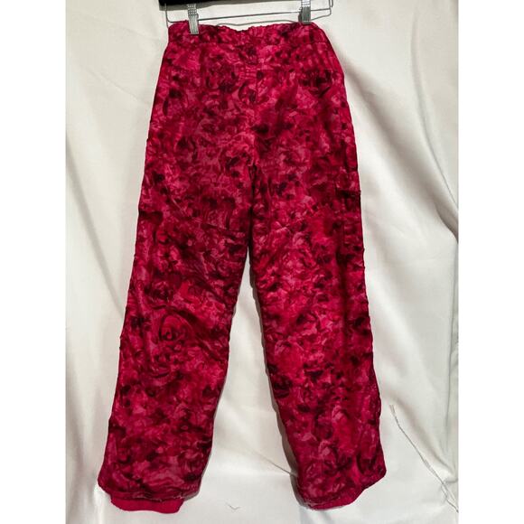 Girl’s Champion Pink Rose Pattern Ski Snow Board Pants, Sz Large (10-12) Bright - Picture 9 of 10